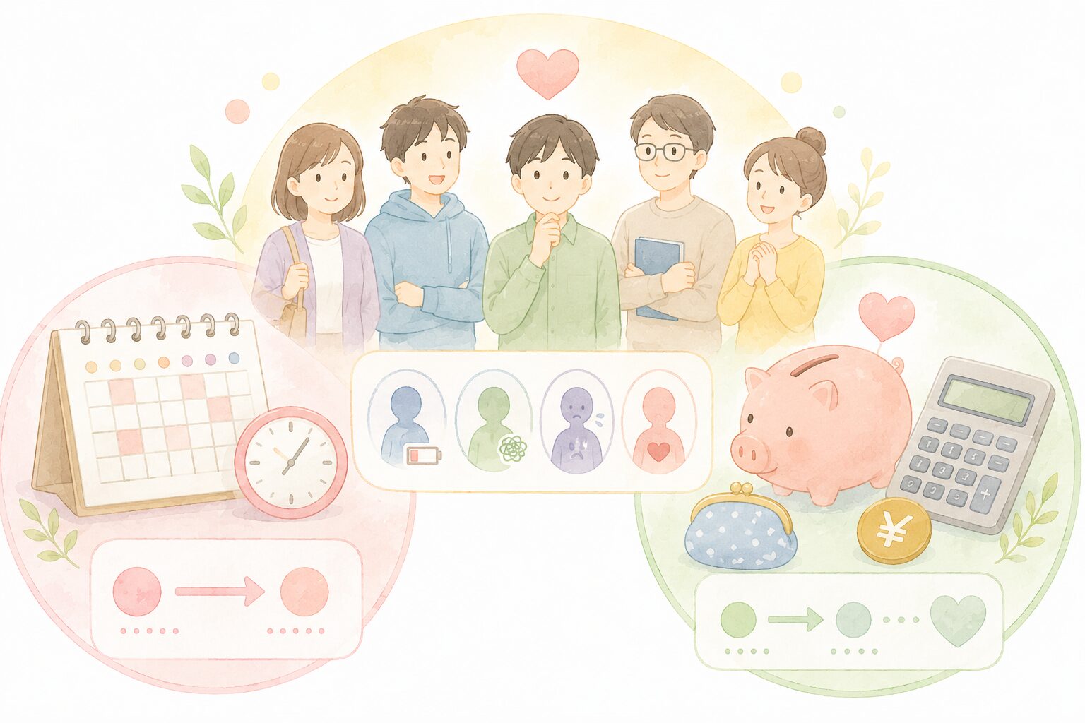 疑問を解決する男女