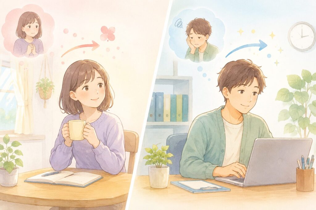 不安が安心に変わった男性と女性