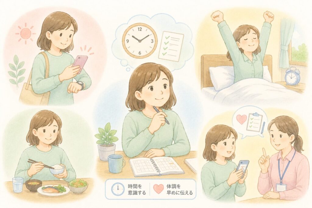 時間管理をする女性