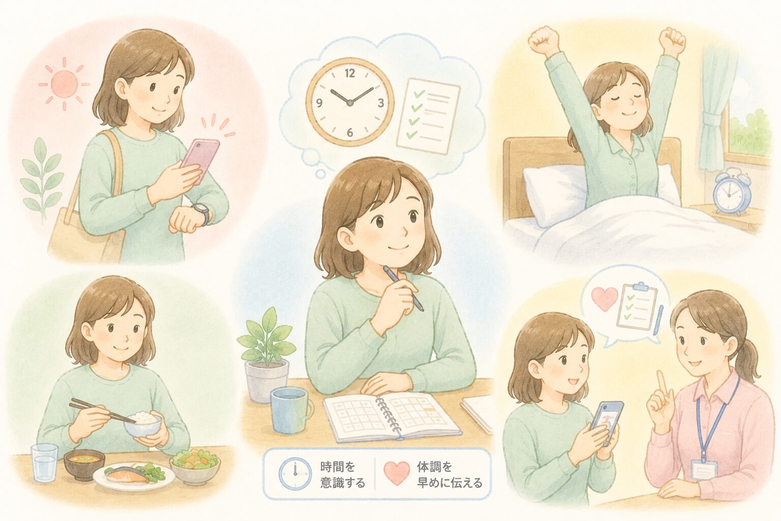 時間管理をする女性