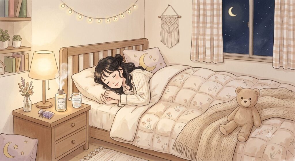 睡眠をとる女性