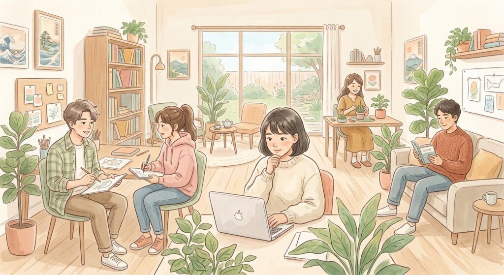 仕事をする人たち